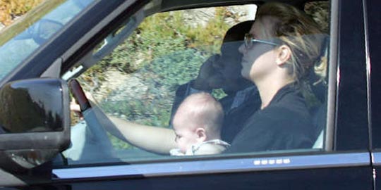 I'm Brittany Spears, driving my baby without a carseat.